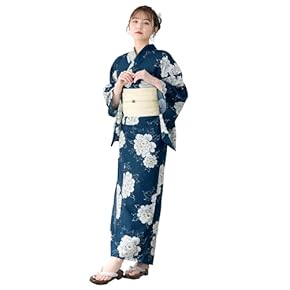 禁乃子様❤️新品■高級粋綿麻渦巻き模様浴衣，高級半幅帯，特別帯留め付き６点セット cf005175_1-1.jpg